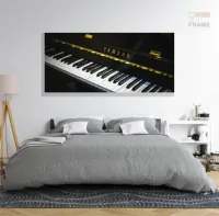 Quadro Decorativo Piano Música Decorativo em Tecido Canvas 130x60 - Foto 6