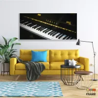 Quadro Decorativo Piano Música Decorativo em Tecido Canvas 130x60 - Foto 7