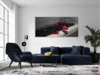 Quadro Decorativo Piano Rosa Vermelha em Tecido Canvas 130x60 - Foto 5