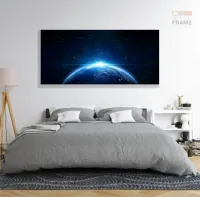 Quadro Decorativo Planeta Terra em Tecido Canvas 130x60 m01 - Foto 6