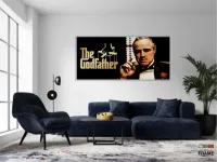 Quadro Decorativo Poderoso Chefão em Tecido Canvas 130x60 m02 - Foto 5