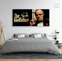 Quadro Decorativo Poderoso Chefão em Tecido Canvas 130x60 m02 - Foto 6