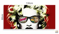Quadro Decorativo Pop Art Madona em Tecido Canvas 130x60 - Foto 3