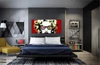 Quadro Decorativo Pop Art Madona em Tecido Canvas 130x60 - Foto 4