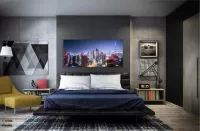 Quadro Decorativo Prédios Cidade Dubai Vista Noturna em Tecido Canvas 130x60 - Foto 4