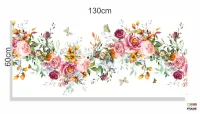 Quadro Decorativo Quarto Escritório Floral em Tecido Canvas 130x60 - Foto 3