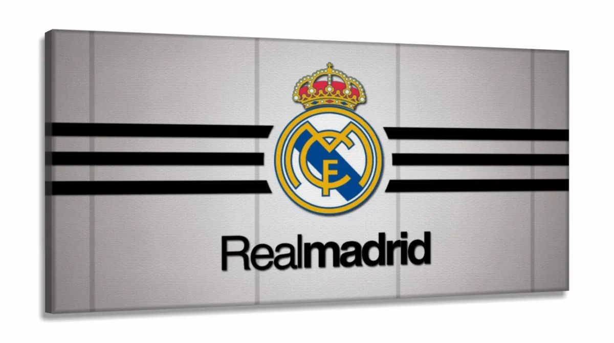 Quadro decorativo Real Madrid C F em Tecido Canvas 130x60 Imagem