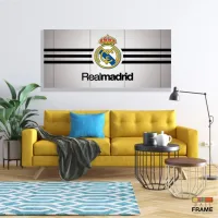 Quadro decorativo Real Madrid C F em Tecido Canvas 130x60 - Foto 7