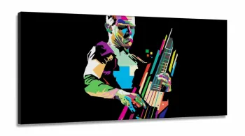 Quadro decorativo Red Hot Chili Peppers - Tela em Tecido Canvas 130x60
