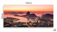 Quadro Decorativo Rio de Janeiro Entardecer em Tecido Canvas 130x60 - Foto 3