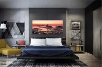Quadro Decorativo Rio de Janeiro Entardecer em Tecido Canvas 130x60 - Foto 4