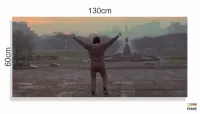 Quadro Decorativo Rocky Balboa - Filme - Tela em Tecido Canvas 130x60 - Foto 3