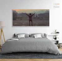 Quadro Decorativo Rocky Balboa - Filme - Tela em Tecido Canvas 130x60 - Foto 6