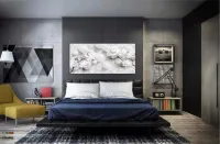 Quadro Decorativo Rosas Brancas Estilo 3d em Tecido canvas 130x60 - Foto 4