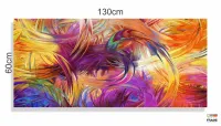 Quadro Decorativo Sala Quarto Artístico Colorido Roxo em Tecido canvas 130x60 - Foto 3