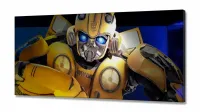 Quadro Decorativo Sala Quarto Escritório Bumblebee em Tecido Canvas 130x60 - Foto 2