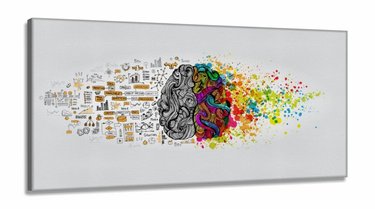 Quadro Decorativo Sala Quarto Escritório Criatividade em Tecido Canvas 130x60 Imagem