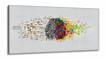 Quadro Decorativo Sala Quarto Escritório Criatividade em Tecido Canvas 130x60