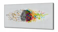 Quadro Decorativo Sala Quarto Escritório Criatividade em Tecido Canvas 130x60 - Foto 2