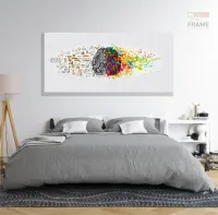 Quadro Decorativo Sala Quarto Escritório Criatividade em Tecido Canvas 130x60 - Foto 6