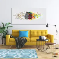 Quadro Decorativo Sala Quarto Escritório Criatividade em Tecido Canvas 130x60 - Foto 7