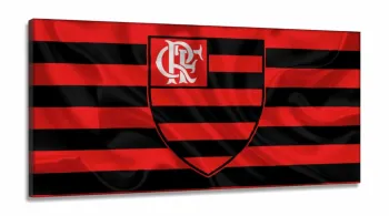 Quadro Decorativo Sala Quarto Escritório Flamengo em Tecido Canvas 130x60