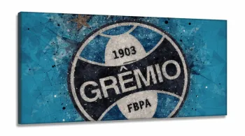 Quadro Decorativo Sala Quarto Escritório Grêmio em Tecido Canvas 130x60
