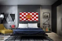 Quadro Decorativo Sala Quarto Escritório Manchester United em Tecido Canvas 130x60 - Foto 4