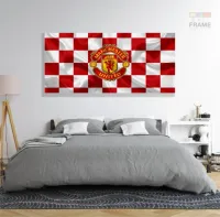 Quadro Decorativo Sala Quarto Escritório Manchester United em Tecido Canvas 130x60 - Foto 6