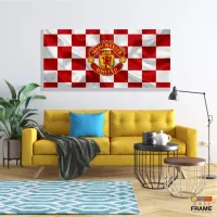 Quadro Decorativo Sala Quarto Escritório Manchester United em Tecido Canvas 130x60 - Foto 7
