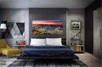 Quadro Decorativo Sala Quarto Escritório Rio de Janeiro Luz em Tecido Canvas 130x60 - Foto 4
