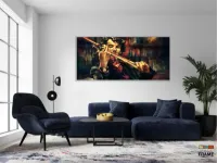 Quadro Decorativo Sherlok Holmes Violino em Tecido Canvas 130x60 - Foto 5