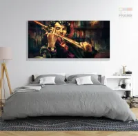 Quadro Decorativo Sherlok Holmes Violino em Tecido Canvas 130x60 - Foto 6