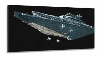 Quadro Decorativo Star Wars A5 em Tecido Canvas 130x60