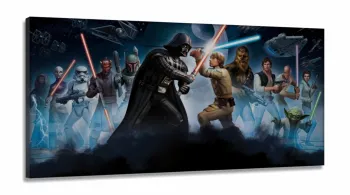 Quadro Decorativo Star Wars Aem Tecido Canvas 130x60