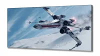 Quadro Decorativo Star Wars B em Tecido Canvas 130x60 - Foto 2