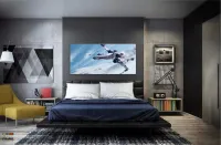 Quadro Decorativo Star Wars B em Tecido Canvas 130x60 - Foto 4