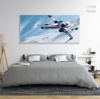 Quadro Decorativo Star Wars B em Tecido Canvas 130x60 - Foto 6