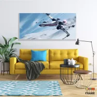 Quadro Decorativo Star Wars B em Tecido Canvas 130x60 - Foto 7