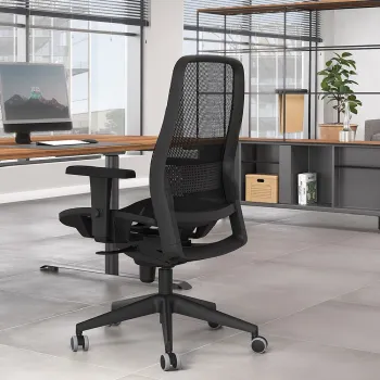  Cadeira Multiregulável NR17 Titan Assento e Encosto em Tela Phoenix Mecanismo Sincronizado Base Itália e Braço Regulável 3D