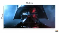 Quadro Decorativo Star Wars Darth Vade em Tecido Canvas 130x60 - Foto 3