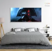 Quadro Decorativo Star Wars Darth Vade em Tecido Canvas 130x60 - Foto 6