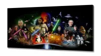 Quadro Decorativo Star Wars E em Tecido Canvas 130x60 - Foto 2