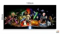 Quadro Decorativo Star Wars E em Tecido Canvas 130x60 - Foto 3