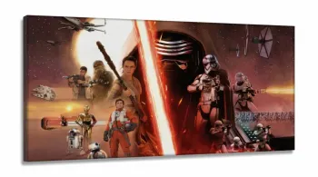 Quadro Decorativo Star Wars G em Tecido Canvas 130x60