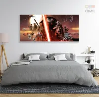 Quadro Decorativo Star Wars G em Tecido Canvas 130x60 - Foto 6