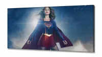 Quadro decorativo SuperGirl com Tela em Tecido Canvas 130x60 - Foto 2