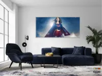 Quadro decorativo SuperGirl com Tela em Tecido Canvas 130x60 - Foto 5