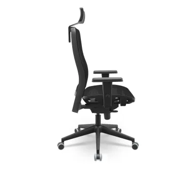  Cadeira Multiregulável NR17 Titan Assento e Encosto Telado Mecanismo Sincronizado Base Piramidal Braços Regulaveis 3d e Apoio de Cabeça - Foto 2