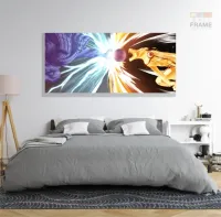 Quadro decorativo Susanoo e Kurama Naruto - Tela em Tecido Canvas 130x60 - Foto 6
